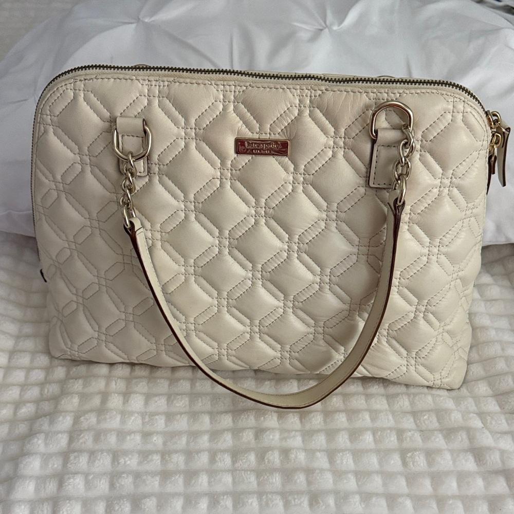Kate Spade Ivory Quilted Bag